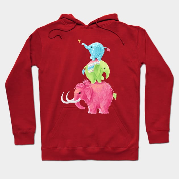 Elephants Hoodie by Freeminds